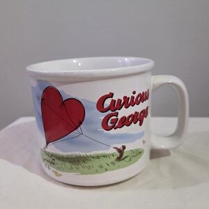 White Mug with Red Balloon Design